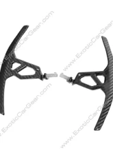 Exotic Car Gear Carbon Fiber GT Shifter Paddles | Gloss Carbon Finish Twill Weave Lamborghini Huracan 2014-2019                                     - ECG-LAM-HUGTPS - Image 4