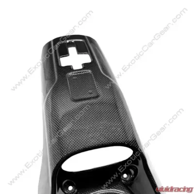 Exotic Car Gear Carbon Fiber GT Center Engine Cover Lock Plate Ferrari 488 Spider | GTB 2016+ - ECG-FER-488GTLP