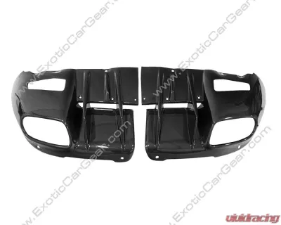 Exotic Car Gear Carbon Fiber Rear Diffuser Covers Ferrari F12 Berlinetta 2013+ - ECG-FER-F12RDPC