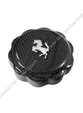 Exotic Car Gear Carbon Fiber Oil Cap Cover w/ Genuine Cavallino Ferrari Models                                     - ECG-FER-OFC - Image 3