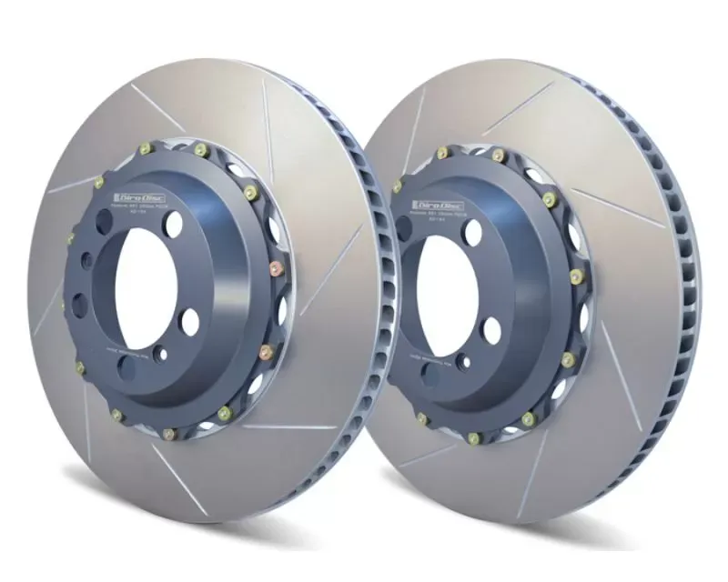GiroDisc Floating Cast Iron Rotor Conversion Rear 2Pcs w/ OEM PCCB Rotors Porsche 991.2 C2 | C4 | Carrera - A2-156