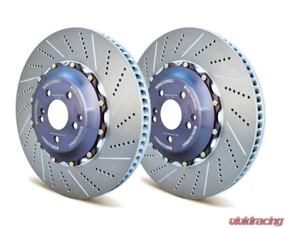 Girodisc 2-Piece Drilled Slotted 360mm Floating Front Brake Rotors for Mercedes-Benz 2003+ - A1-022DS