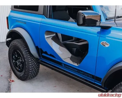 Anderson Composites Fiberglass Halo Doors With Carbon Fiber Inserts (2-Door) Ford Bronco 2021-2023 - AC-DD21FDBR2D-HA-PC