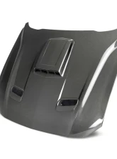 Anderson Composites Type-Sk Carbon Fiber Double Sided Hood Ford Mustang Mach 1 2021-2023                                     - AC-HD21FDMUM1-SK-DS - Image 7