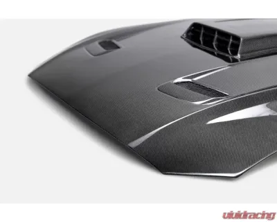Anderson Composites Type-Sk Carbon Fiber Double Sided Hood Ford Mustang Mach 1 2021-2023 - AC-HD21FDMUM1-SK-DS