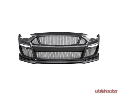 Anderson Composites Type-ST Fiberglass Front Bumper w/ Fiberglass Front Lip Ford Mustang Ecoboost | GT 2018-2023 - AC-FB18FDMU-ST-GF