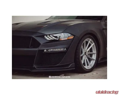 Anderson Composites Type-ST Fiberglass Front Bumper w/ Fiberglass Front Lip Ford Mustang Ecoboost | GT 2018-2023 - AC-FB18FDMU-ST-GF