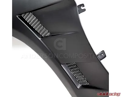 Anderson Composites 0.4" Type-AT Fiberglass Vented Wide Fenders for Ford Mustang GT 2015-2023 - AC-FF15FDMU-AT-GF