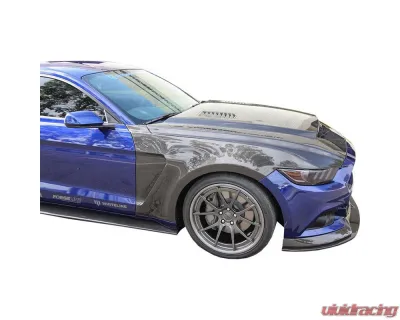 Anderson Composites Carbon Fiber Vented Fenders for Ford Mustang GT 2015-2017, Gloss Finish - AC-FF15FDMU-GR