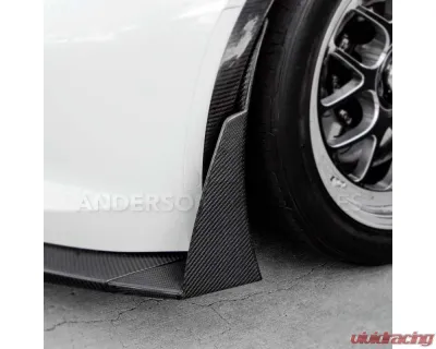 Anderson Composites Carbon Fiber Front Bumper Canards Chevrolet Corvette C7 Z06 2015-2018 - AC-FL14CHC7-Z6XC