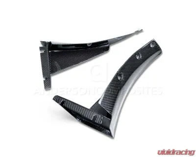 Anderson Composites Carbon Fiber Front Bumper Canards Chevrolet Corvette C7 Z06 2015-2018 - AC-FL14CHC7-Z6XC
