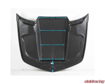 Anderson Composites Fiberglass Hood with 3 Inch Cowl Chevrolet Camaro 2010-2013 - AC-HD1011CHCAM-CP-GF