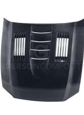 Anderson Composites Carbon Fiber Hood SS-Style Ford Mustang Shelby GT500 | GT | V6 2010-2014                                     - AC-HD1011FDMU-SS - Image 5