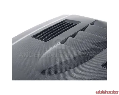 Anderson Composites Carbon Fiber Hood SS-Style Ford Mustang Shelby GT500 | GT | V6 2010-2014 - AC-HD1011FDMU-SS