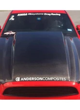 Anderson Composites Type-CJ Carbon Fiber Cowl Hood Ford Mustang 2013-2014                                     - AC-HD13FDMU-CJ - Image 6