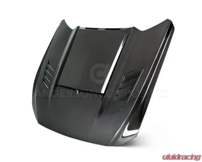 Anderson Composites Carbon Fiber Hood Ram Air Style Ford Mustang 2015-2017 - AC-HD15FDMU-AB-DS