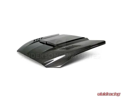Anderson Composites Carbon Fiber Hood Ram Air Style Ford Mustang 2015-2017 - AC-HD15FDMU-AB-DS