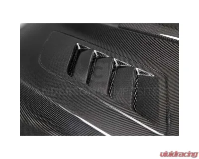 Anderson Composites Carbon Fiber Hood Ram Air Style Ford Mustang 2015-2017 - AC-HD15FDMU-AB-DS