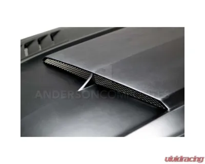 Anderson Composites Fiberglass Ram Air Hood Ford Mustang GT 2015-2017 - AC-HD15FDMU-AB-GF