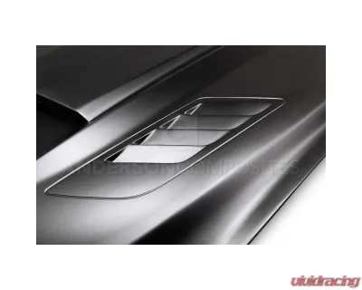 Anderson Composites Fiberglass Ram Air Hood Ford Mustang GT 2015-2017 - AC-HD15FDMU-AB-GF