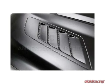 Anderson Composites Fiberglass Ram Air Hood Ford Mustang GT 2015-2017 - AC-HD15FDMU-AB-GF