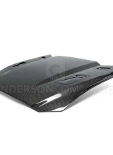 Anderson Composites Carbon Fiber Hood GTH Style Ford Mustang 2015-2023                                     - AC-HD15FDMU-AT-DS - Image 2