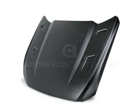 Anderson Composites Type-GTH Fiberglass Hood Ford Mustang GT 2015-2023