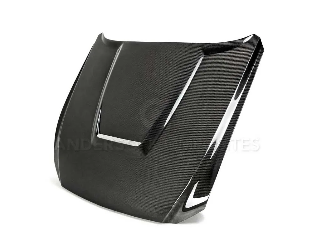 Anderson Composites Type-GR Double Sided Carbon Fiber Hood Ford Mustang GT | EcoBoost | 2015-2023 - AC-HD15FDMU-GR-DS