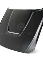 Anderson Composites Type-GR GT350 Style Hood Ford Mustang GT 2015-2017                                     - AC-HD15FDMU-GR-GF - Image 4
