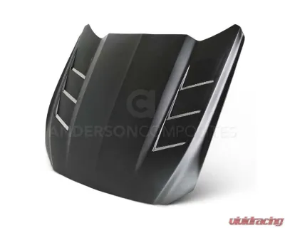Anderson Composites Heat Extractor Fiberglass Hood Ford Mustang GT 2015-2017 - AC-HD15FDMU-SA-GF