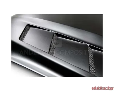 Anderson Composites Heat Extractor Fiberglass Hood Ford Mustang GT 2015-2017 - AC-HD15FDMU-SA-GF