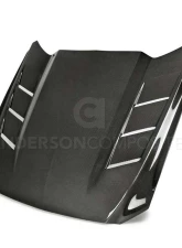 Anderson Composites Carbon Fiber Heat Extractor Hood Ford Mustang 2015-2017                                     - AC-HD15FDMU-SA-DS - Image 4