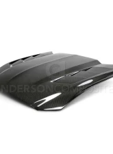 Anderson Composites Carbon Fiber Heat Extractor Hood Ford Mustang 2015-2017                                     - AC-HD15FDMU-SA-DS - Image 2