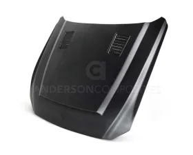 Anderson Composites Type-SN (Super Snake Style) Fiberglass Hood Ford Mustang GT 2015-2023