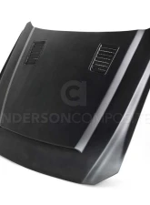 Anderson Composites Type-SN (Super Snake Style) Fiberglass Hood Ford Mustang GT 2015-2023                                     - AC-HD15FDMU-SN-GF - Image 5