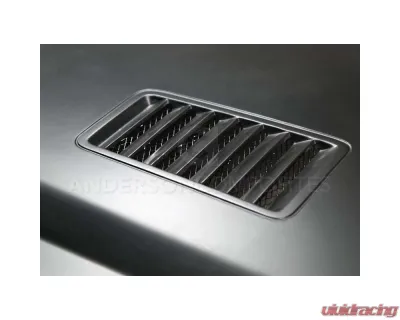 Anderson Composites Type-SN (Super Snake Style) Fiberglass Hood Ford Mustang GT 2015-2023 - AC-HD15FDMU-SN-GF