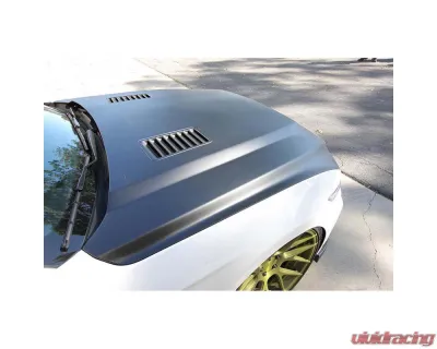 Anderson Composites Type-SN (Super Snake Style) Fiberglass Hood Ford Mustang GT 2015-2023 - AC-HD15FDMU-SN-GF