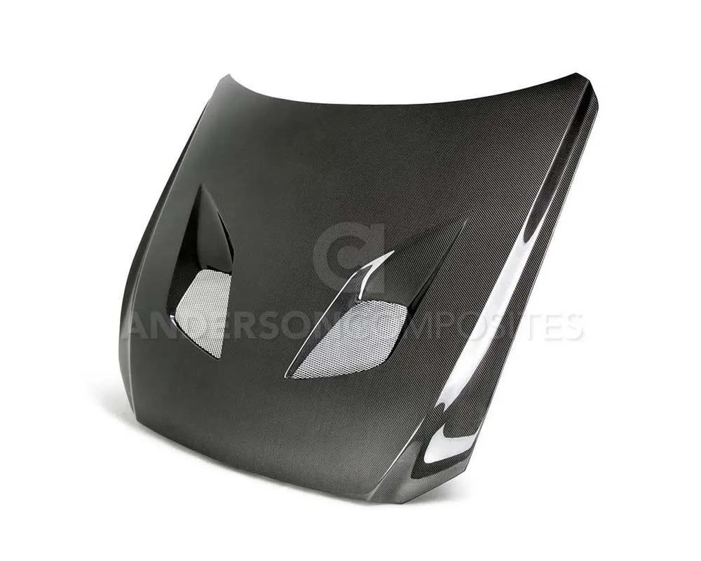 Anderson Composites Type-TT Carbon Fiber Hood Ford Mustang | EcoBoost | V6 2015-2023 - AC-HD15FDMU-TT-DS