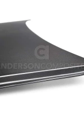Anderson Composites Type-TT Carbon Fiber Hood Ford Mustang | EcoBoost | V6 2015-2023                                     - AC-HD15FDMU-TT-DS - Image 4