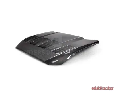 Anderson Composites Type-TW Double Sided Carbon Fiber Hood Ford Mustang | EcoBoost | V6 2015-2023 - AC-HD15FDMU-TW-DS