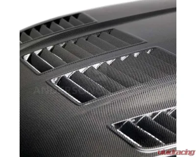 Anderson Composites Type-TW Double Sided Carbon Fiber Hood Ford Mustang | EcoBoost | V6 2015-2023 - AC-HD15FDMU-TW-DS