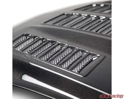 Anderson Composites Type-TW Double Sided Carbon Fiber Hood Ford Mustang | EcoBoost | V6 2015-2023 - AC-HD15FDMU-TW-DS