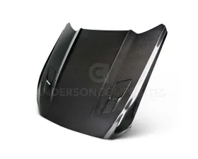 Anderson Composites Type-OE (GT Style with hood vents) Double Sided Carbon Fiber Hood Ford Mustang | EcoBoost | V6 2015-2023