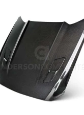 Anderson Composites Type-OE (GT Style with hood vents) Double Sided Carbon Fiber Hood Ford Mustang | EcoBoost | V6 2015-2023                                     - AC-HD15FDMUGT-OE-DS - Image 6