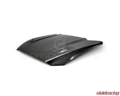 Anderson Composites Type-OE (GT Style with hood vents) Double Sided Carbon Fiber Hood Ford Mustang | EcoBoost | V6 2015-2023 - AC-HD15FDMUGT-OE-DS
