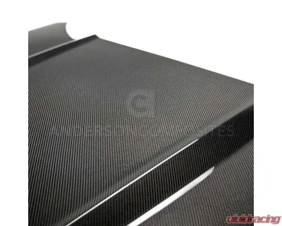 Anderson Composites Type-OE (GT Style with hood vents) Double Sided Carbon Fiber Hood Ford Mustang | EcoBoost | V6 2015-2023 - AC-HD15FDMUGT-OE-DS