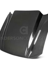Anderson Composites Type-CJ Double-Sided Carbon Fiber Hood Ford Mustang GT | EcoBoost 2018-2023                                     - AC-HD18FDMU-CJ-DS - Image 5