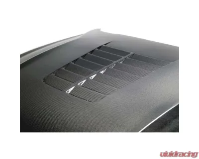 Anderson Composites Double Sided Type-GT5 Carbon Fiber Hood Ford Mustang 2018-2023 - AC-HD18FDMU-GT5-DS