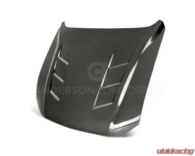 Anderson Composites Type-SA Double-Sided Carbon Fiber Hood Ford Mustang GT | EcoBoost 2018-2023 - AC-HD18FDMU-SA-DS
