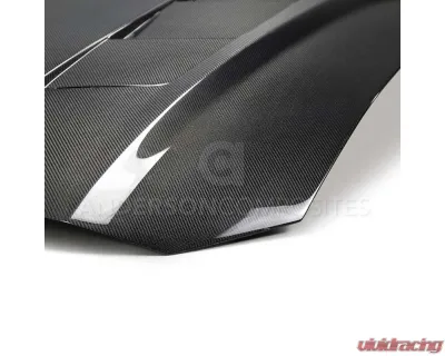 Anderson Composites Type-SA Double-Sided Carbon Fiber Hood Ford Mustang GT | EcoBoost 2018-2023 - AC-HD18FDMU-SA-DS